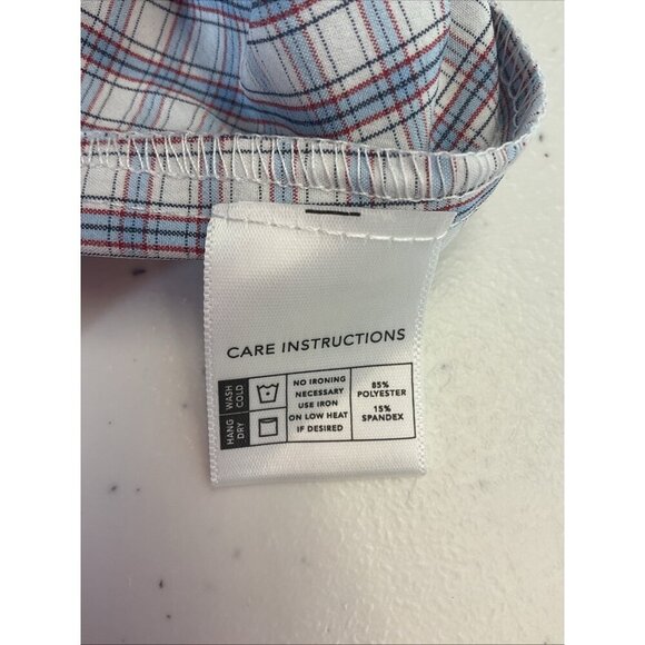 Mizzen Main Leeward Dress Shirt Plaid L/S trim fit Size XXL Performanc - Picture 6 of 8